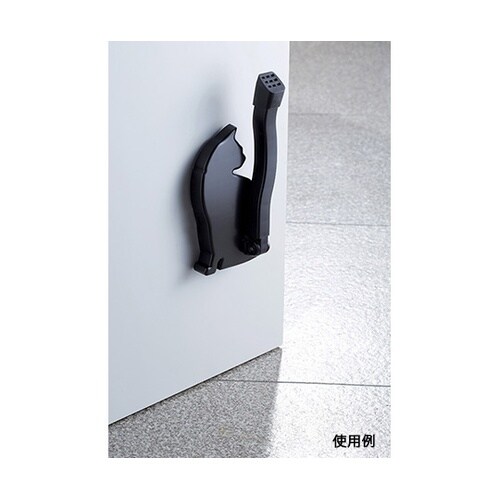 ドアストッパーねこ ブラック AKS−0