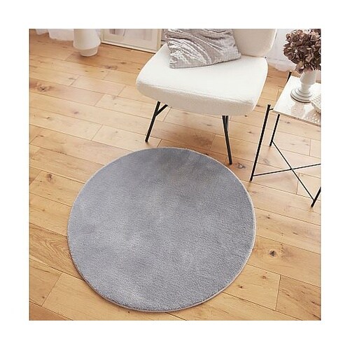 ラグ Mハク 90×90cm グレー 1