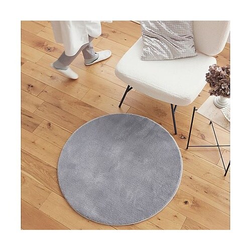 ラグ Mハク 90×90cm グレー 1