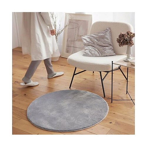 ラグ Mハク 90×90cm グレー 1