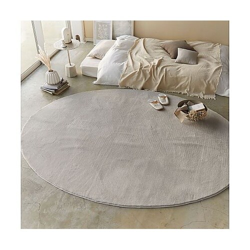 ラグ Mハク 90×90cm グレージュ