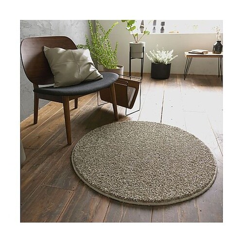 ラグ Mルネ 90×90cm オリーブ