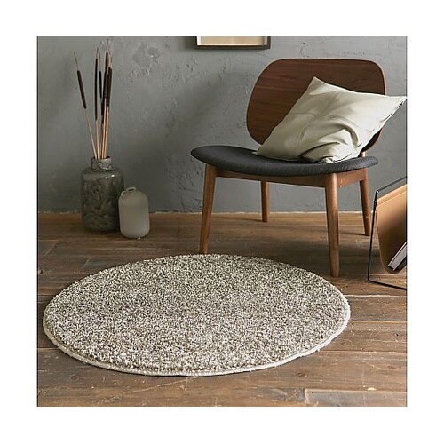 ラグ Mルネ 90×90cm オリーブ