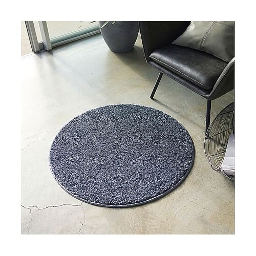 ラグ Mルネ 90×90cm ブルーグレ