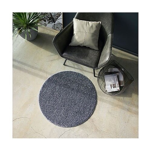 ラグ Mルネ 90×90cm ブルーグレ