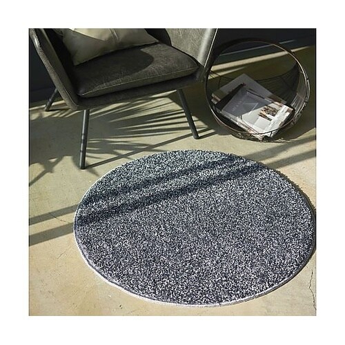 ラグ Mルネ 90×90cm ブルーグレ