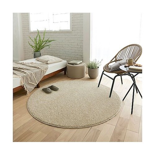 ラグ Mルネ 90×90cm ベージュ