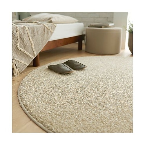 ラグ Mルネ 90×90cm ベージュ