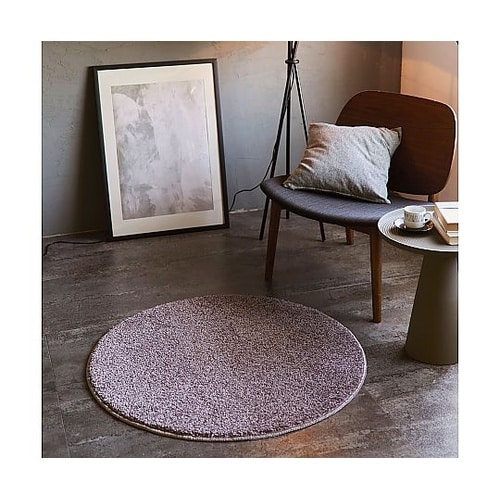 ラグ Mルネ 90×90cm モーヴ 1