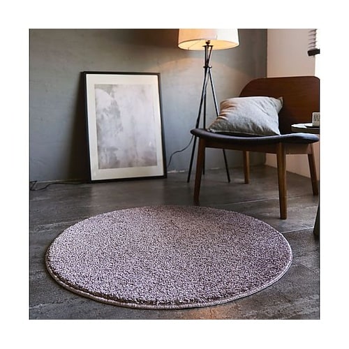 ラグ Mルネ 90×90cm モーヴ 1