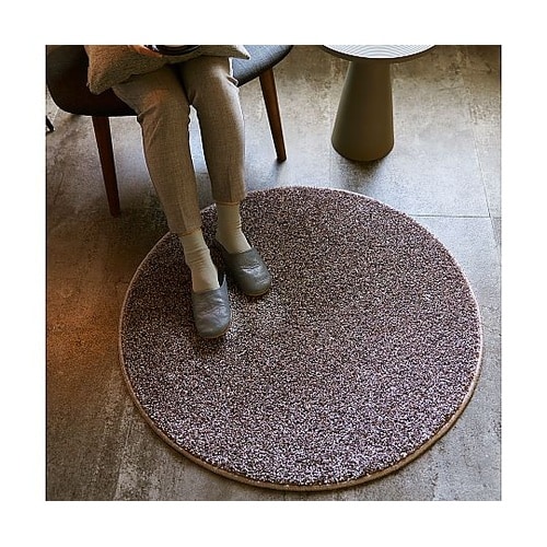 ラグ Mルネ 90×90cm モーヴ 1