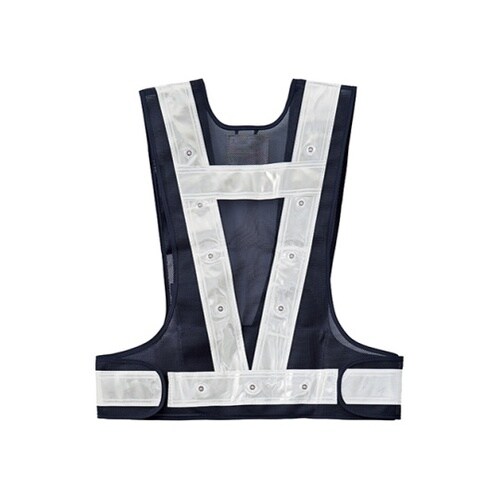 238096 多機能LEDベスト 紺 赤