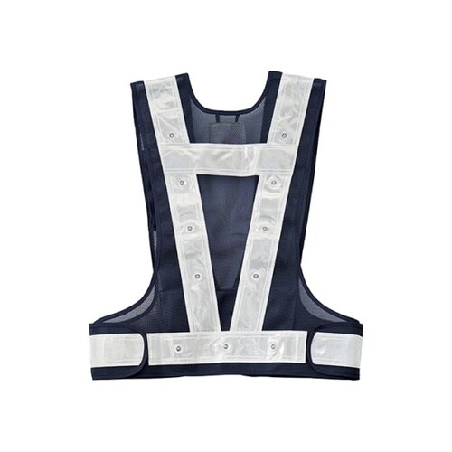 238098 多機能LEDベスト 紺 白