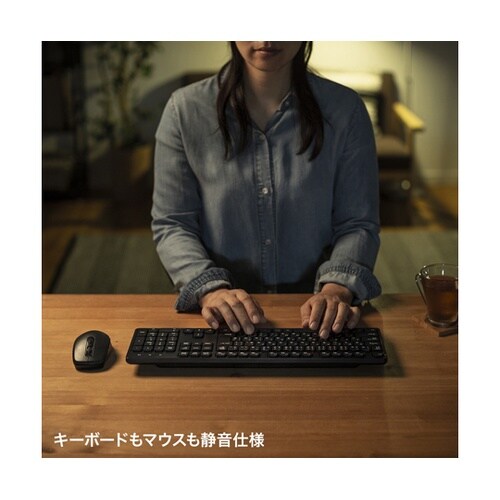 ワイヤレス静音キーボードマウスセット S