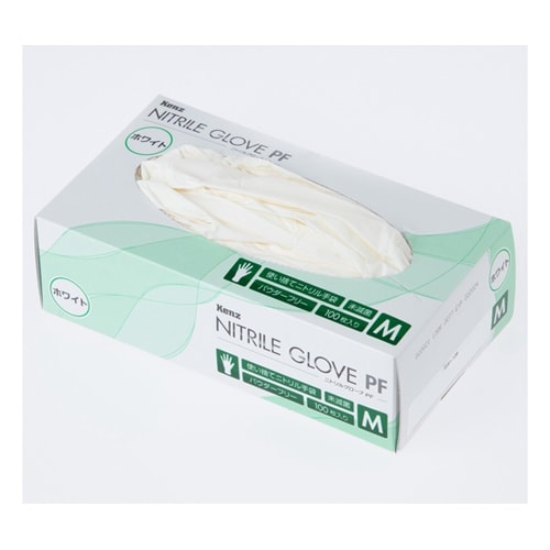 ニトリルグローブ PF ホワイト Mサイ