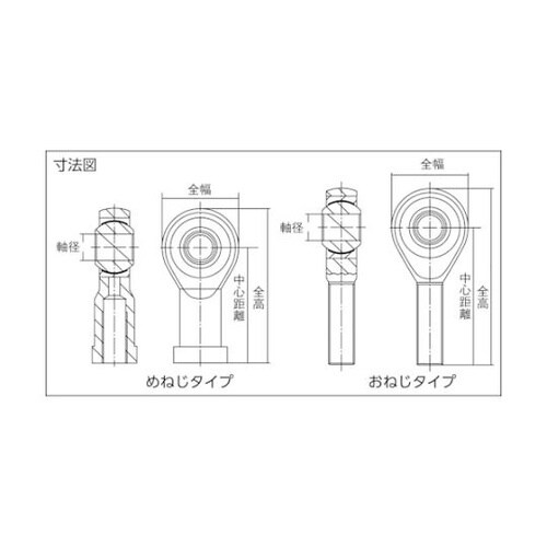 CHS20 ロッドエンド無給油式メネジ