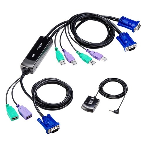 手元スイッチ付きパソコン自動切替器(2: