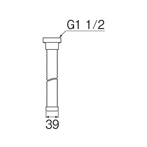 流し排水栓ホース ネジ付 ネジ式接続タイ
