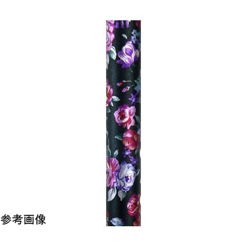 折りたたみコンパクトステッキF 花柄BK