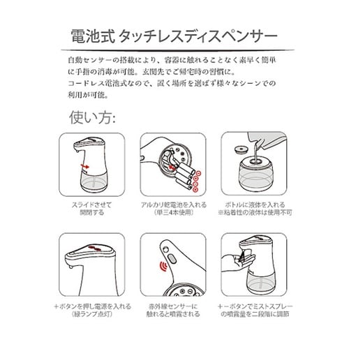 タッチレスディスペンサー WJ−8105
