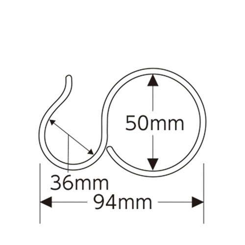 パイプ用フック 金具35 48.6mmΦ
