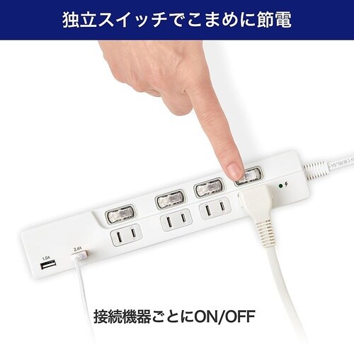 SW付USBタップ4P WBK−4232