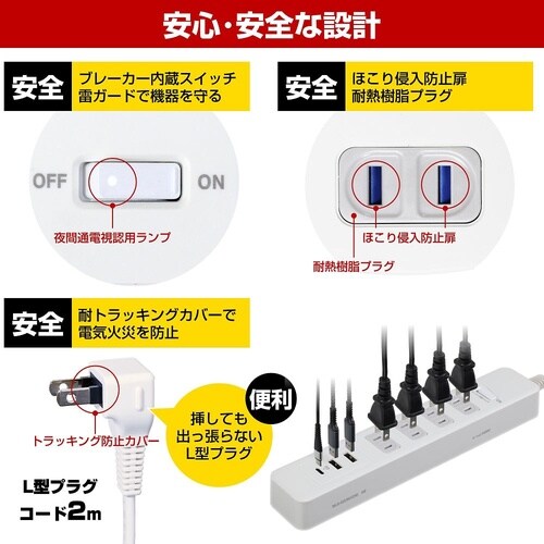 コード付USBタップPD20W WLS−