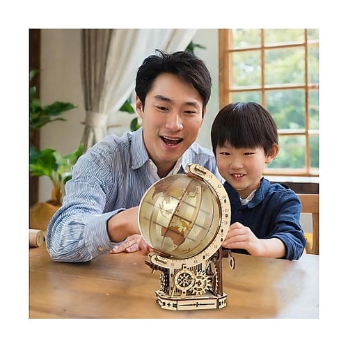 ウッドパズル地球儀 58416