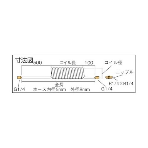 UCH7NG ウレタンコイルホースグレー