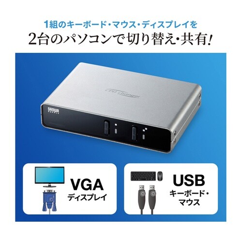 パソコン自動切替器(2:1) SW−KV