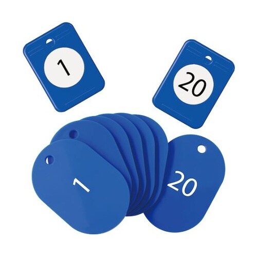 荷札 クロークチケット 1−20番 青