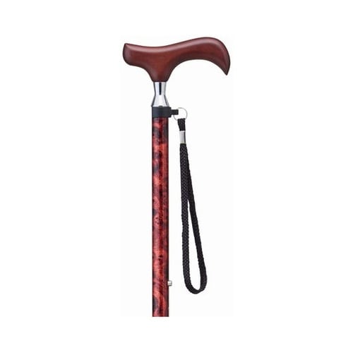 スリムネックお洒落ステッキ 伸縮式 ブラ