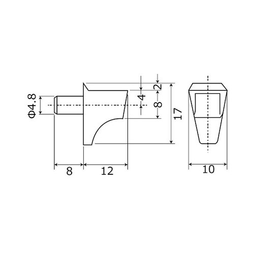 DB−011 PC差込ダボ 100個