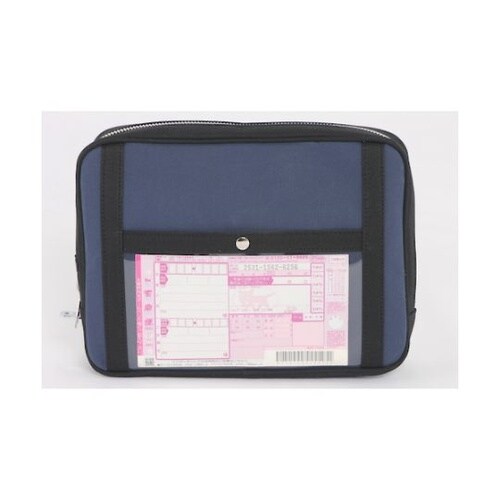 PLU03 ポーチ 馬蹄錠金具付 紺