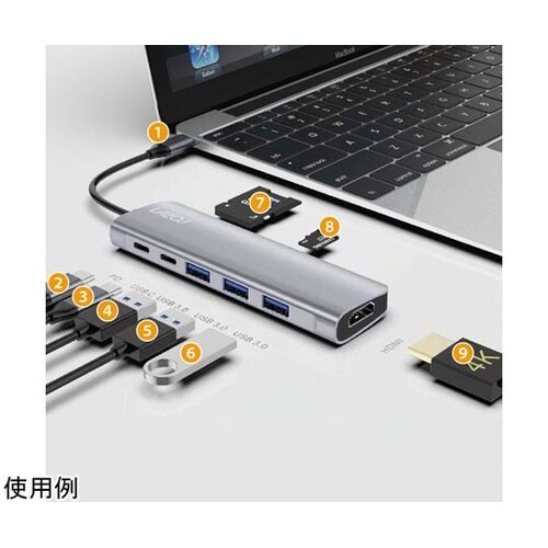 変換アダプタ TypeC 8in1 1ケ