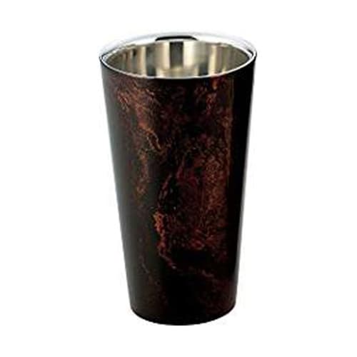 漆磨 2重構造ストレートカップ 黒漆流し