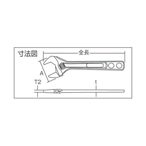 HY36 薄型軽量ワイドモンキレンチ