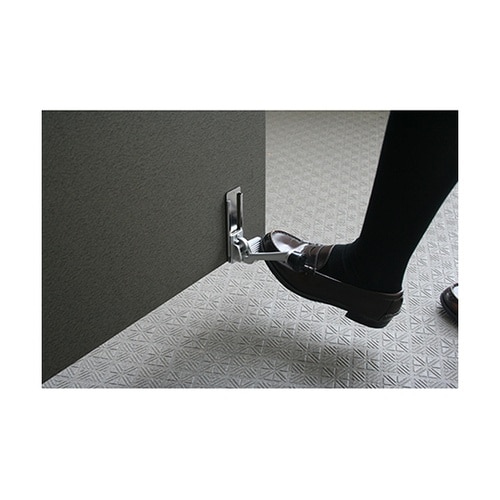 N−2423ペダル式ドアストッパーシルバ