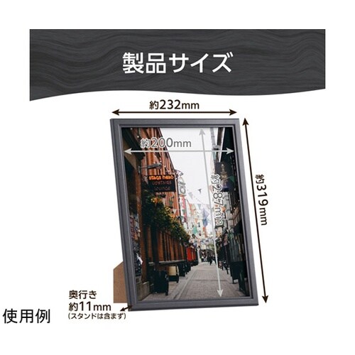 木製額 ピクスリアプラス A4 BK F