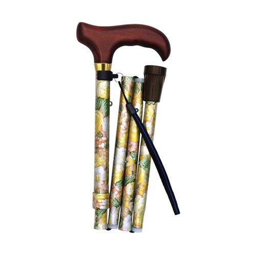 花柄折りたたみステッキ 花柄BR 43−