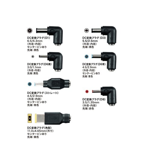 ノートパソコン用ACアダプタ(65W・マ