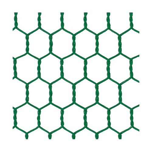 工作金網 亀甲 緑