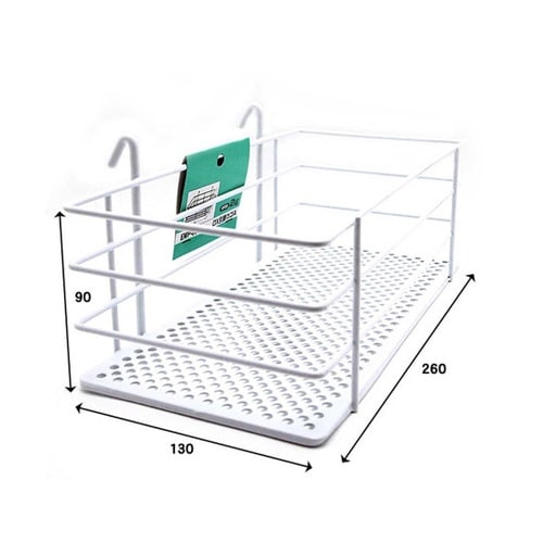 メッシュパネル用 D×引掛カゴA 白 幅
