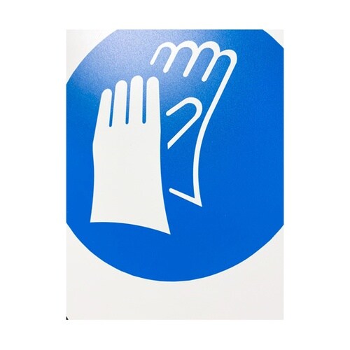 JIS規格安全標識板(HIPS) 手袋着