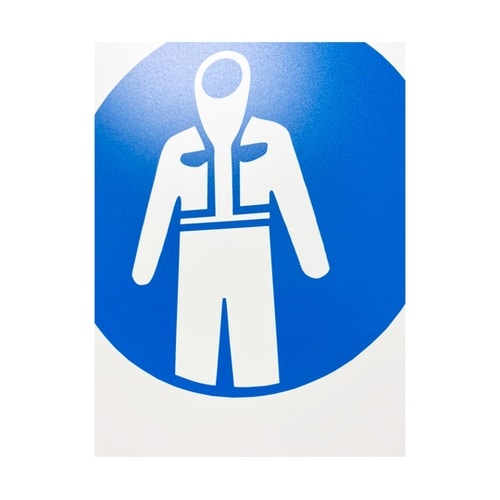 JIS規格安全標識板(HIPS) 保護衣