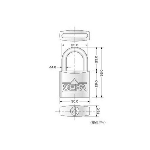 G264 ディンプル南京錠30mm