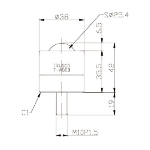 TA80Bボールキャスタースチールボール