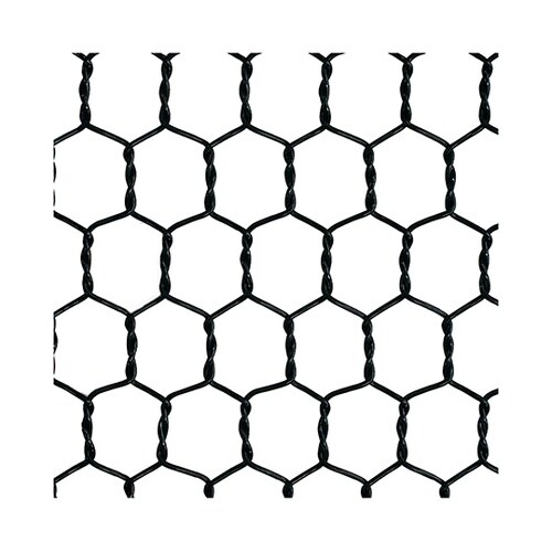 工作金網 亀甲 黒