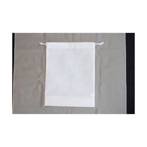 不織布巾着袋 A4サイズ マチあり ホワ