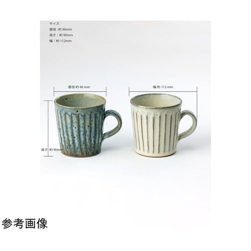 白釉彫 マグカップ 鴻月 3−3333